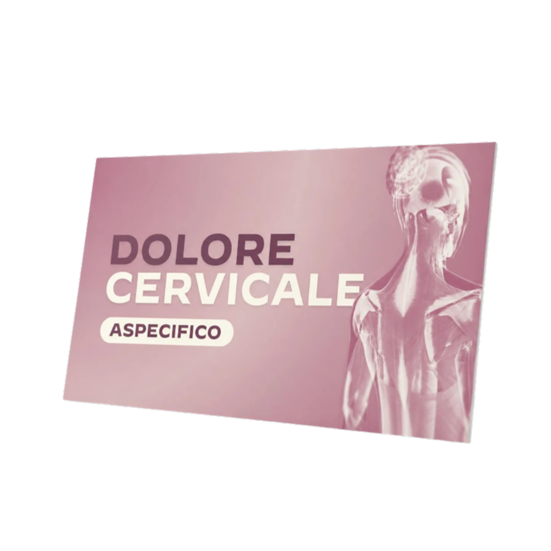 Mockup 3D dell'attestato di partecipazione del corso Dolore Cervicale Aspecifico