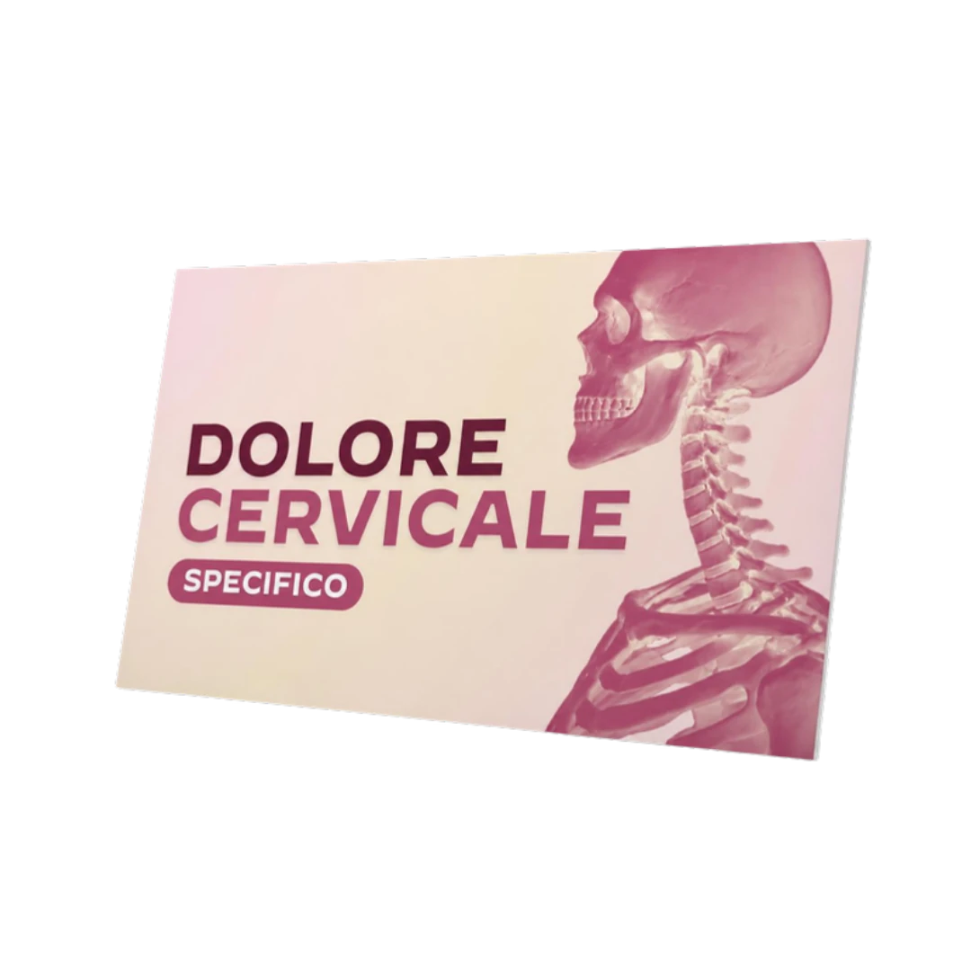 Mockup 3D dell'attestato di partecipazione del corso Dolore Cervicale Specifico