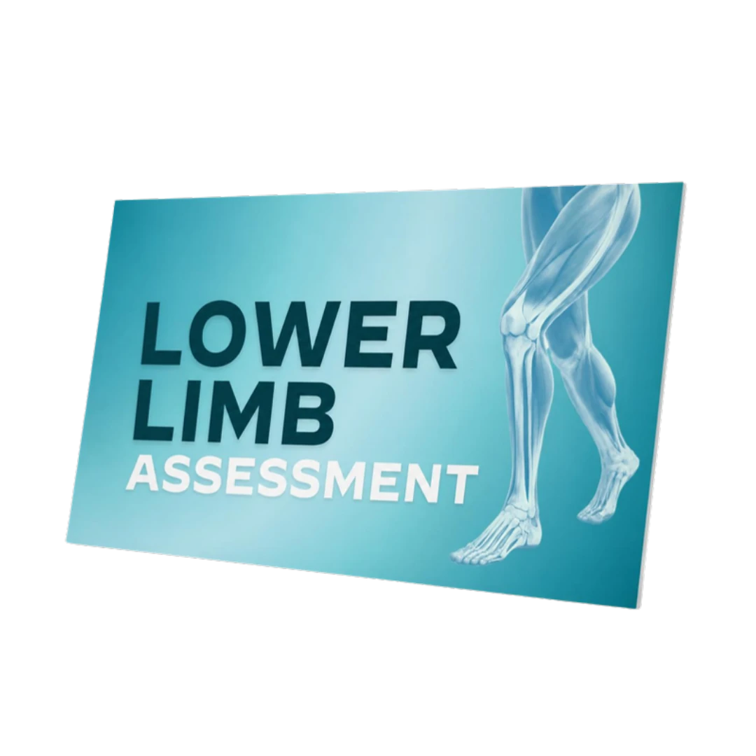 Mockup 3D dell'attestato di partecipazione del corso Lower Limb Assessment