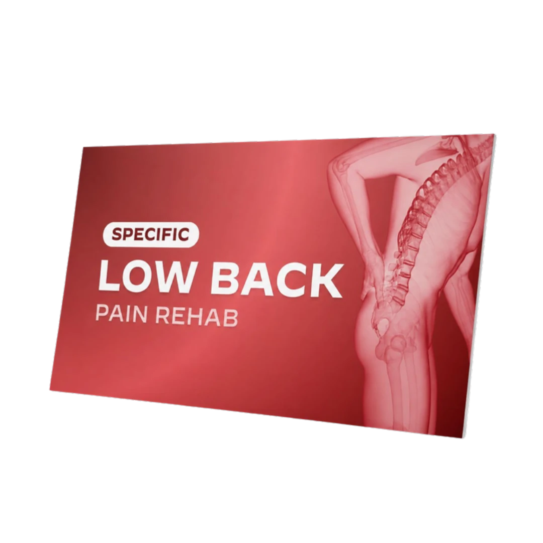 Mockup 3D dell'attestato di partecipazione del corso Specific Low Back Pain Rehab