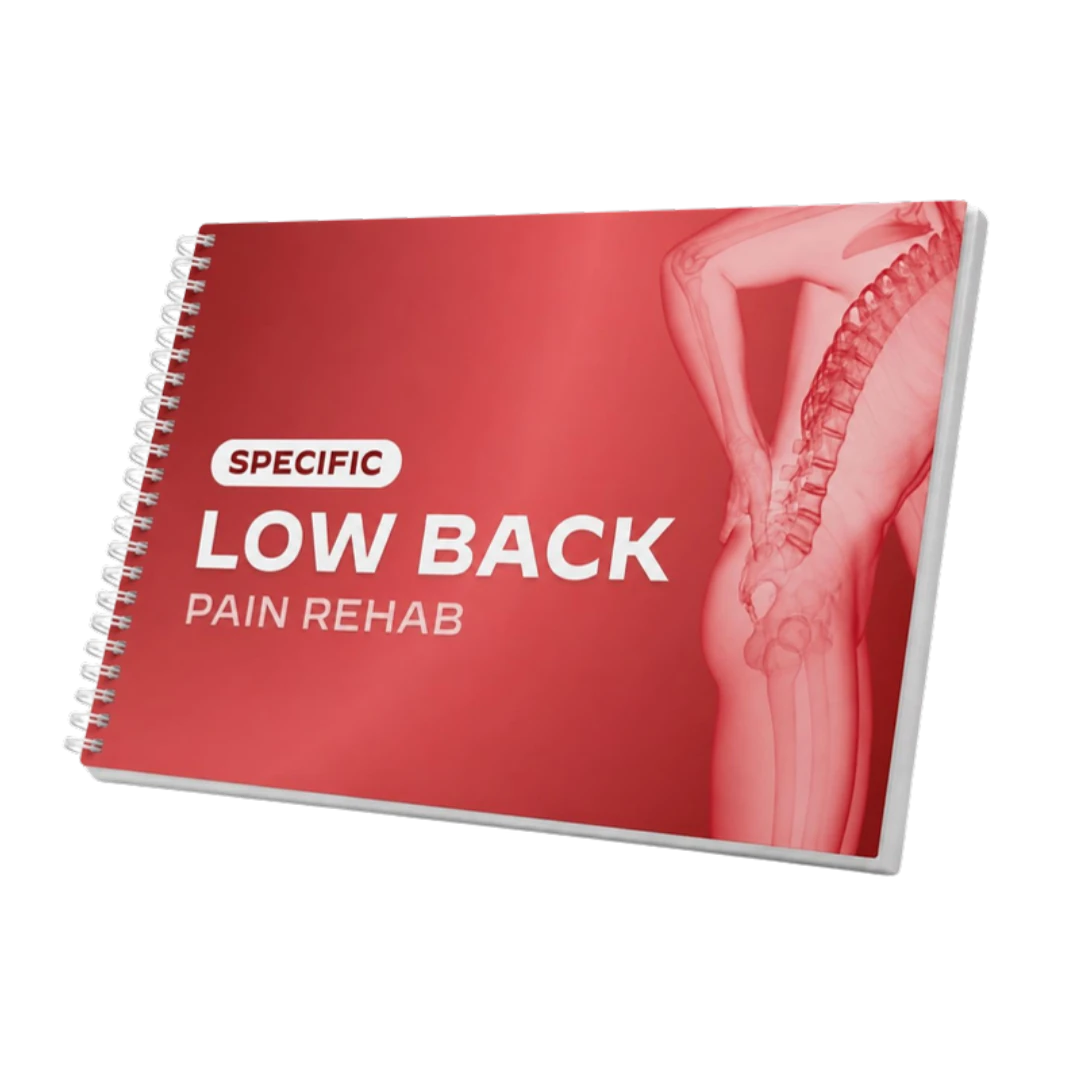 Mockup 3D delle slide rilegate a spirale del corso Specific Low Back Pain Rehab